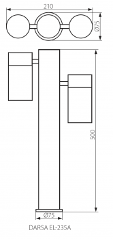 Preview: Kanlux Bodenleuchte DARSA EL-235A (für Außenbereich)